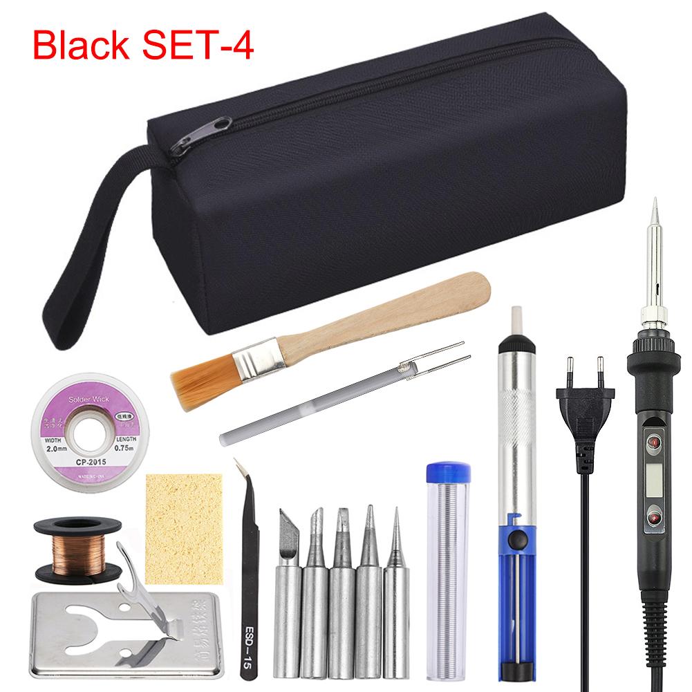 Adjustable Temperature Solder Iron 80W 220V / 110V LCD Electric Soldering Iron Welding Repair Tools