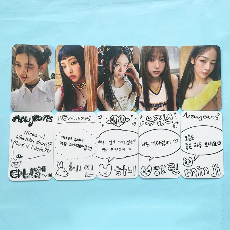 

5шт /комплект NewJeans Внимание Ломо Карта Минджи Ханни Даниэль Хаерин Хайин Фотокарта Поклонники Сувенирная открытка Kpop идол группа Открытка