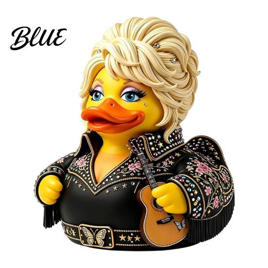 Detailed Miniature Guitar Statue Parton Memorial Duck Dolly Duck Figurine Country Music Statue Guitar-Themed Legend Commemorative Item Decorative
