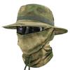 Camouflage Tactical Benny Hat Set Multifunctional Outdoor Fishing Bucket Hat Sun Protection Shade Breathable Round Edge Hat Men