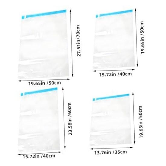 No brand item 10 pieces vacuum compression bags compressible packing cubes storage organizer travel luggage sealer space saver foldable Pe