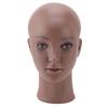 Female Bald Manikin Head Makeup Practice Washable PVC Mannequin Head Stand for Wig Making Hat Display