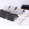 Plaid Cotton Linen Hanging Storage Bag 3 Pocket Door Organizer Wall Mount Pouch for Bedroom Bathroom Storage Holder