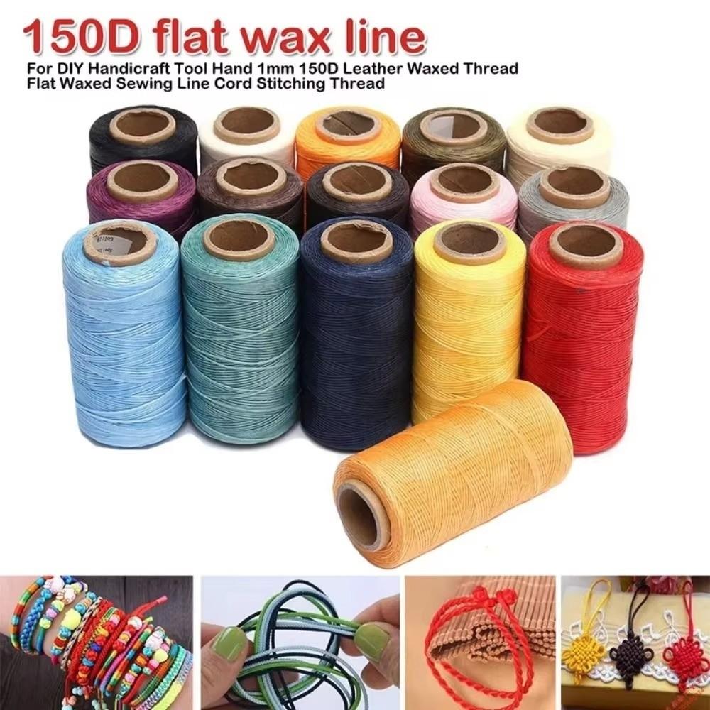 Polyester String Waxed Thread Cord Arts Craft 260M Wax Cotton Cord String 0.8MM 150D Leather Sewing Thread Handicraft Projects