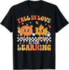 Retro Fall In Love With Learning Autumn Pumpkin Unisex T-Shirt