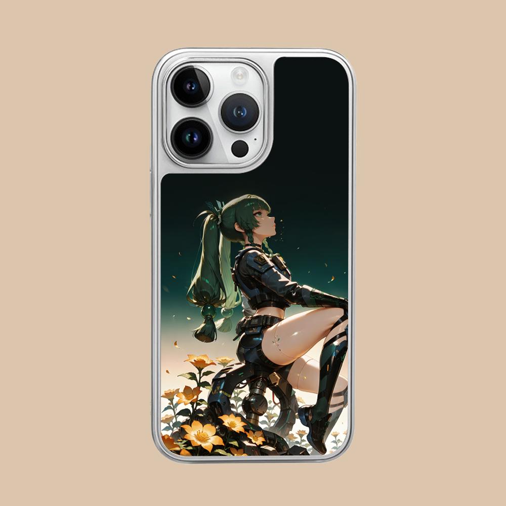 

Zenless Zone Zero QingYi Phone Case for iPhone 17 16 15 14 13 12 11 Air Pro Max Plus Silver Plating Colorful Cover Luxury Pretty iPhone 11