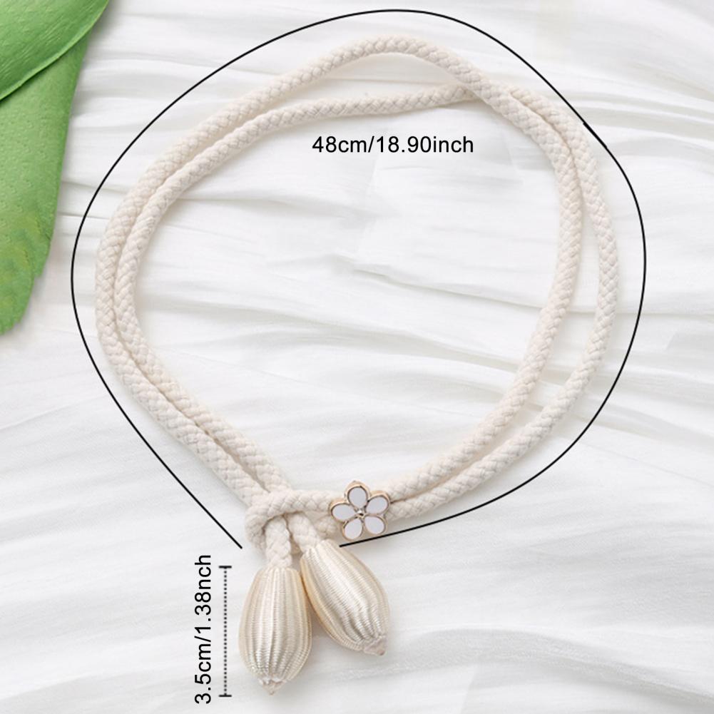 2Pcs Boho Style Curtain Straps Handmade Natural Cotton Linen Curtain Ties Decorative Curtain Rack Balcony Towel Holder