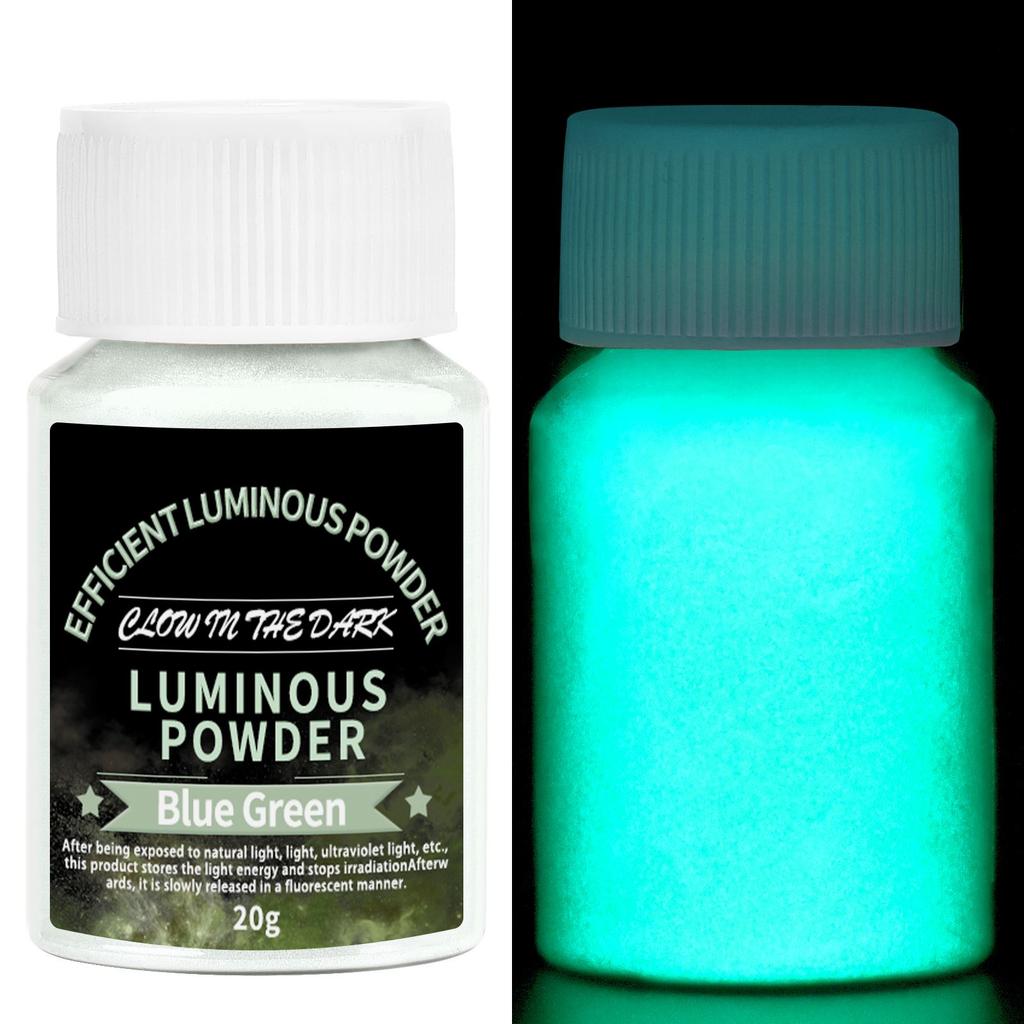 20g Polvere Fluorescente Vernice Luminosa Pigmento Resina Epossidica Pittura Fai da Te Unghie Brilla al Buio Trucco Pittura Corporea Decorazione Festa