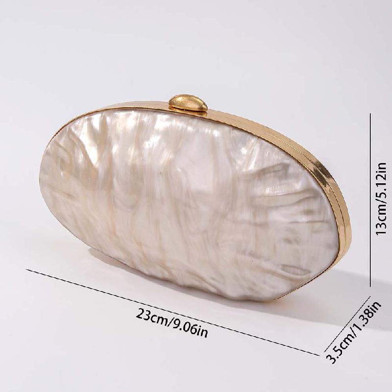 Acrylic Wedding Bag Crossbody Shoulder Unique Shell Shape New Arrival Clutch Evening Fashion Women's Mini Genuine Luxury Handbag