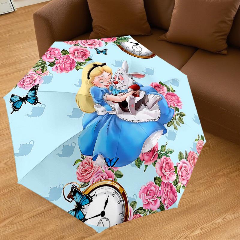 1PC Alice Rabbit Umbrella-8-Rib Reinforced, Automatic Open, Lightweight & Durable, Cute Fashion Accessory for Outdoor-P92