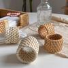 M-6 Typ Gewebter Handgemachter Serviettenring Gewebter Rustikaler Natürlicher Serviettenringhalter Tischdekoration Holz Ostereier Rattan Serviettenring Schnalle