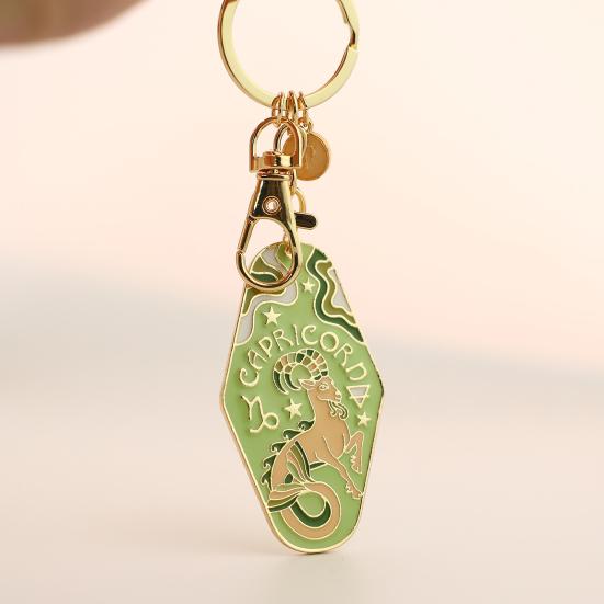 Zodiac Constellation Keychain Bag Bohemian Style Hotel Retro Motel Car