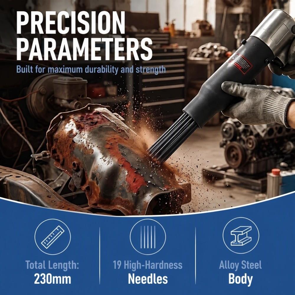 19 Pins Air Hammer Needle Hardened Alloy Steel Air Descaler Needle Descaling Needle Paint Removal