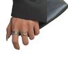 S925 Sterling Silver Roman Numeral Open Ring for Women - Trendy, Retro, and Stylish