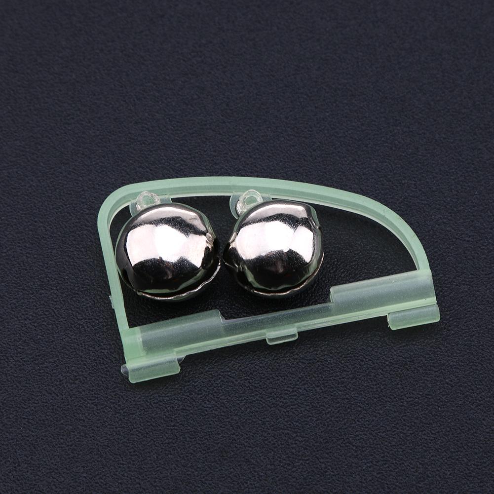 10pcs Fluorescent Fishing Rod Tip Clip Twin Bell Alert Ring Fishing Tackle