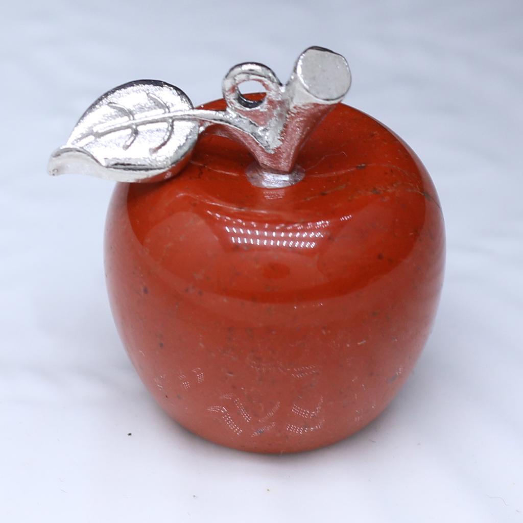 1Pcs Lot Natural Stone Pendant Apple Shape Crystal Rose Quartz Amethyst Agate Opal Charms for Jewelry Making DIY Necklace Accessories 30 Mm