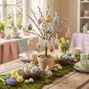 Painted Easter Eggs Pendant DIY Craft Hanging Easter Egg Party Favor Easter Egg Props  Spring Decor