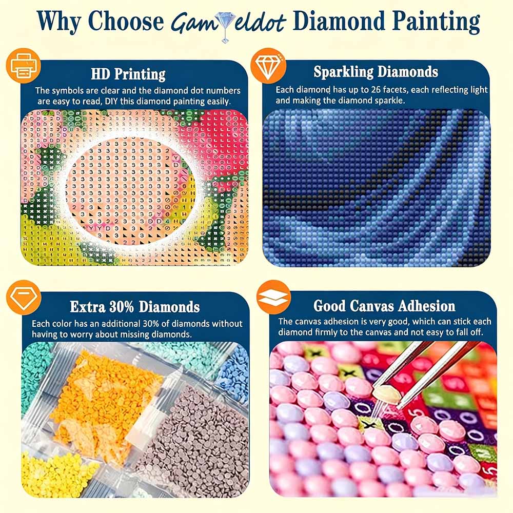 Diamond painting DIY fairy under moonlight art kit for home room decoration