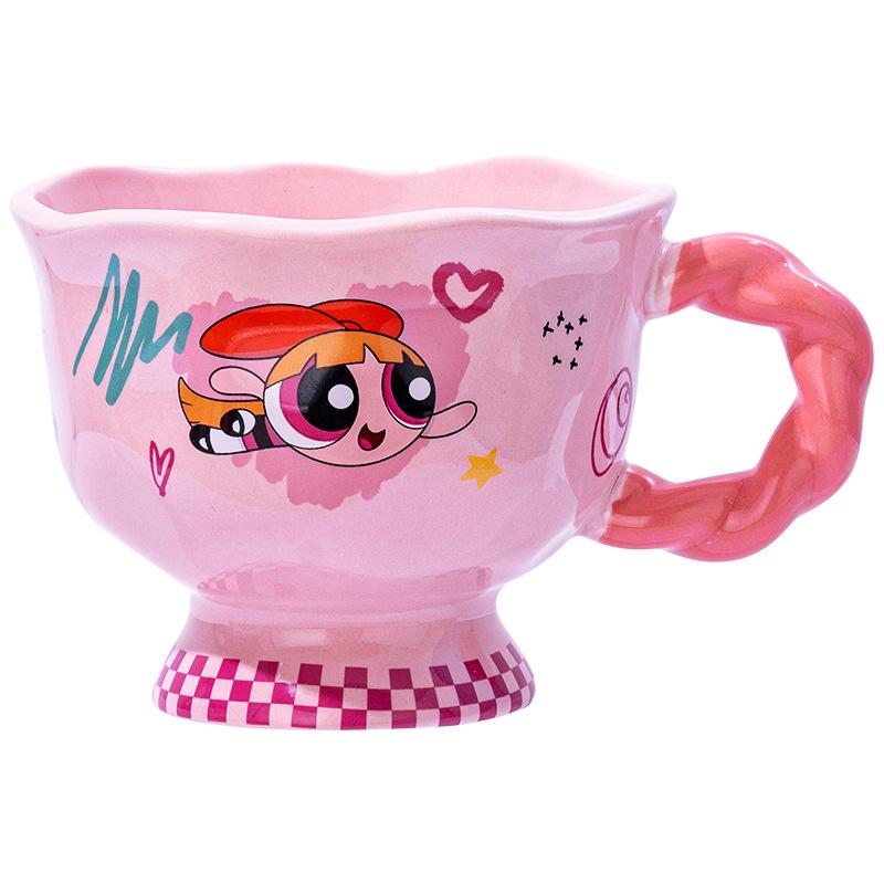 Caneca Policial Menina Voadora Marca Nova Alta Beleza Cerâmica Copo de Água Para Meninas Casa Leite Copo de Café da Manhã Presente de Aniversário 360ml