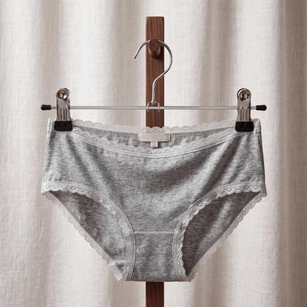 2pcs Stainless Steel Pants Hangers Space-Saving Bras Hangers Clothes Rack Wardrobe