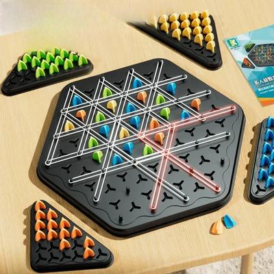 Geometri Kedja Schack Pussel Triangel Schack Skrivbordsspel Gummiträning Familj Interaktion Träning Tänk Leksaker Presenter