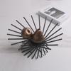 Modern Model House Metal Lines Diverging Fruit Plate Radiating Fruit Basin Villa Hotel Living Room Decoration Tray Ornaments