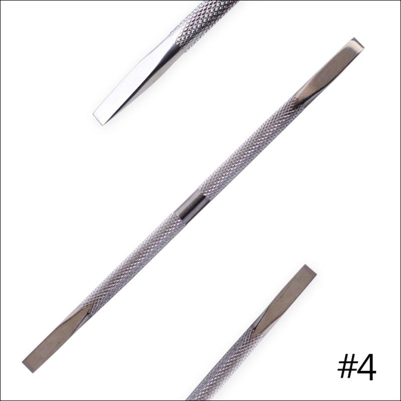 Cuticle Pusher nerūdijančio plieno nagų lazdelė odelių valiklis gelinis lakas Profesionalus manikiūras Nagų valymo pedikiūro įrankiai FB01-09