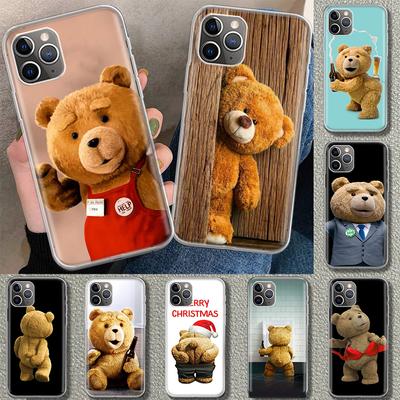 Naughty Cute Bear Funny Mascot Phone Case Cover for iPhone 11 12 13 Mini 14 15 Plus 16 Pro Max 17 Air 7 8 + SE Art Customized Fu