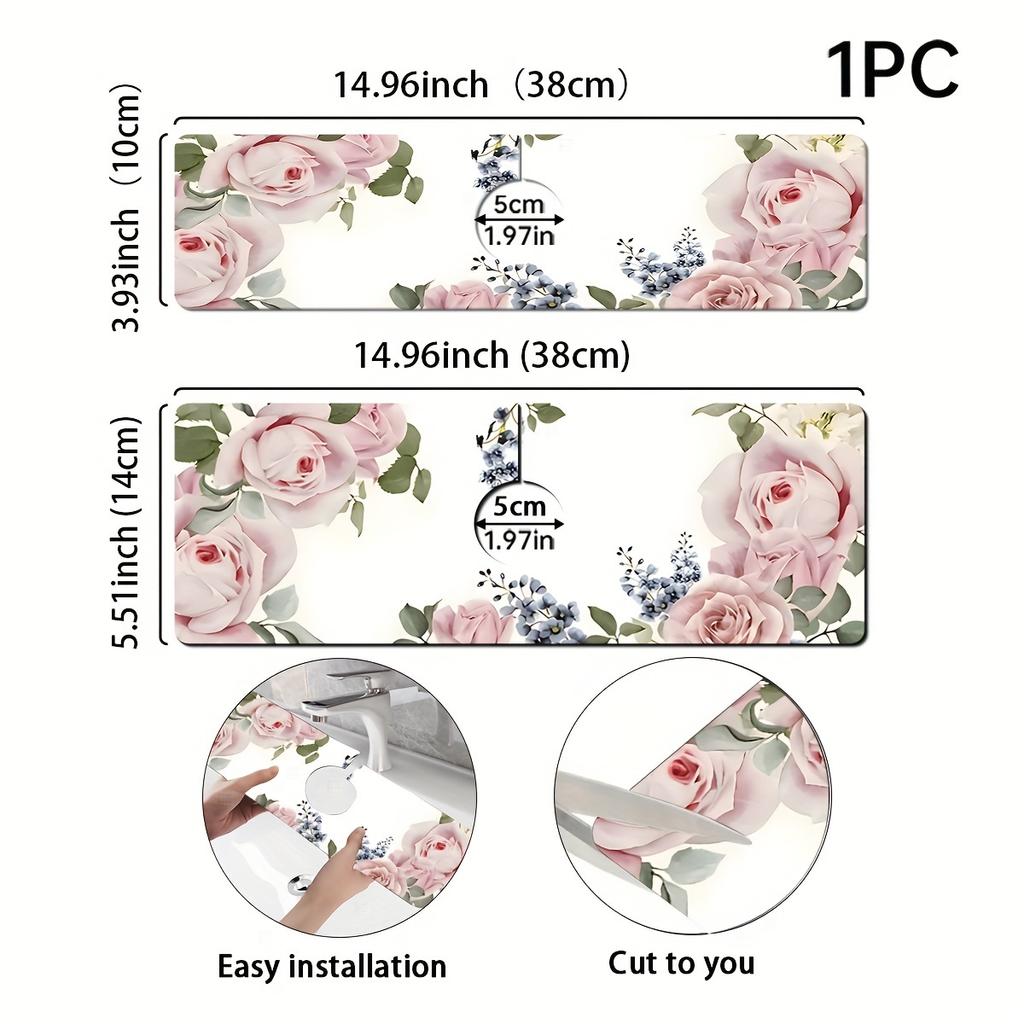 1Pcs Floral Sink Faucet Absorbent Mat, Drainage Pad, Kitchen, Bathroom Sink, Countertop, Drain Pad, Diatomaceous Mud Washbasin, Quick Drying Pad