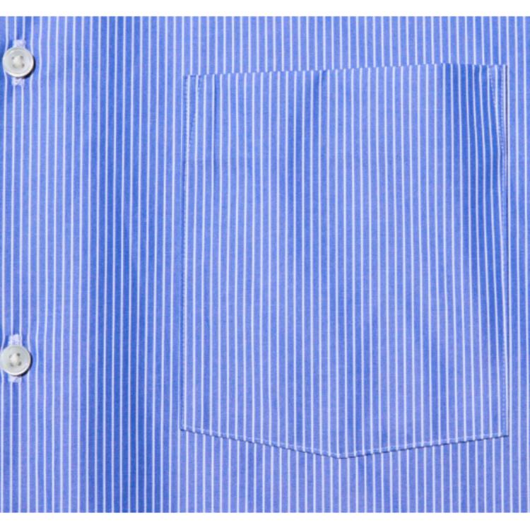 UNIQLO Jil Sander Collaboration Striped Button-Up Long Sleeve Shirt Men shirts Blue 478673-63