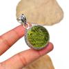 Pendente con Pietra Preziosa Moldavite Pietra Preziosa : Ciondolo Gioiello Fatto a Mano in Argento Sterling 925