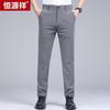 Hengyuanxiang Men's Straight Fit Breathable Summer Trousers