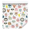 Sleeping Forest Animals Wallpaper for Living Room and Bedroom 50x1000