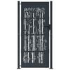 Garden Gate Anthracite 100 X 200 Cm Steel Bamboo Design