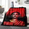 Name Custom Rihanna Savage Print Flannel Blanket High Quality Warm Comfortable Cover for All Seasons Perfect for Gifts Home Decor