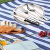 Stainless Steel Tableware, Western Cuisine, Steak, Knife, Fork, Spoon, Plate Set, Outdoor Camping, Portable Bag Set
