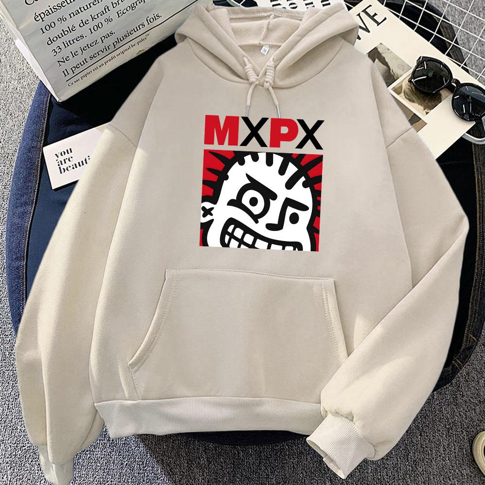 Hip Hop Streetwear Punk Band MxPx Graphic Hoodies Women Clothing Winter Fleece Long Sleeve Hooded Pullovers Gothic Rock Hoodie