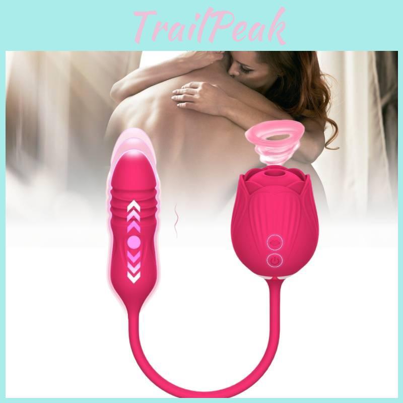 Sensual Dual-head Rose Massager For Women Eco-friendly Silicone Adult Toy