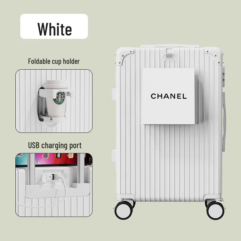 OEING Vintage Travel Trolley Luggage 24 inch