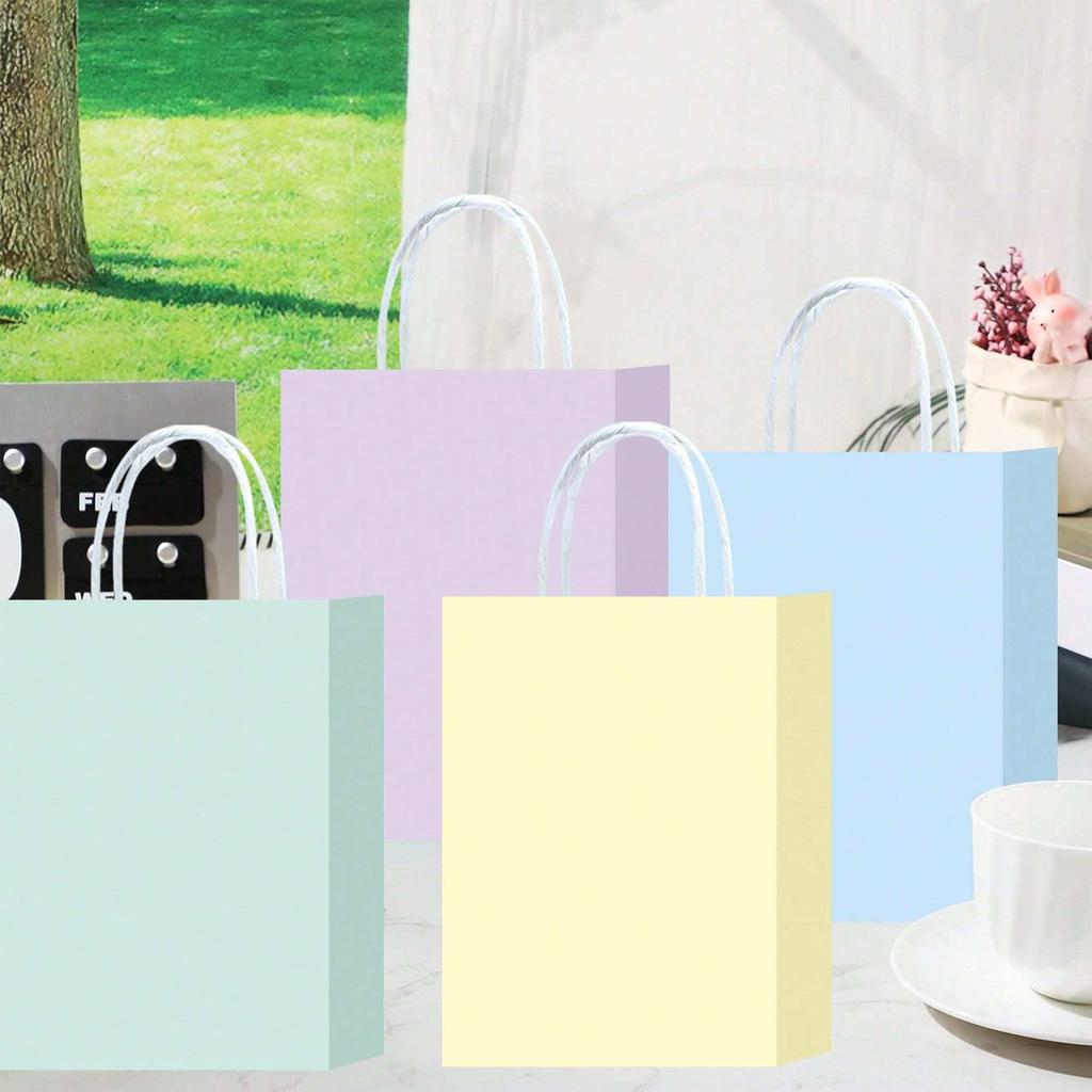 Colorful Kraft Paper Gift Bags with Handle, Gift Wrapping Bags for Party, Birthday, Valentine's Day, Christmas, Candy Bags