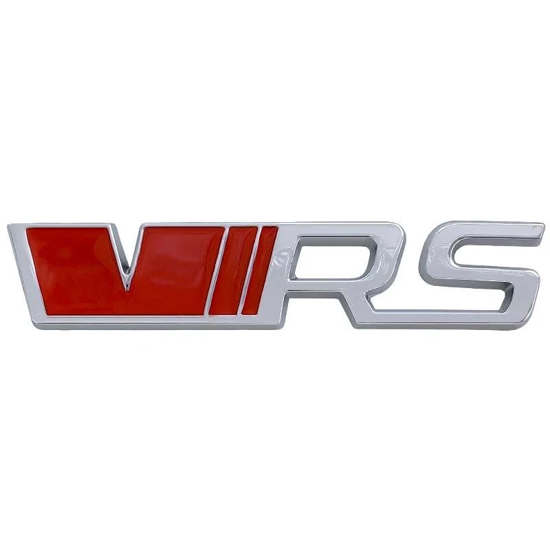 AES1 Alloy Car Front Grille Badge Rear Trunk Sticker Emblem for Skoda VRS Logo Kodiaq Karoq Tour RS Superb Octavia Yeti Fabia Rapid