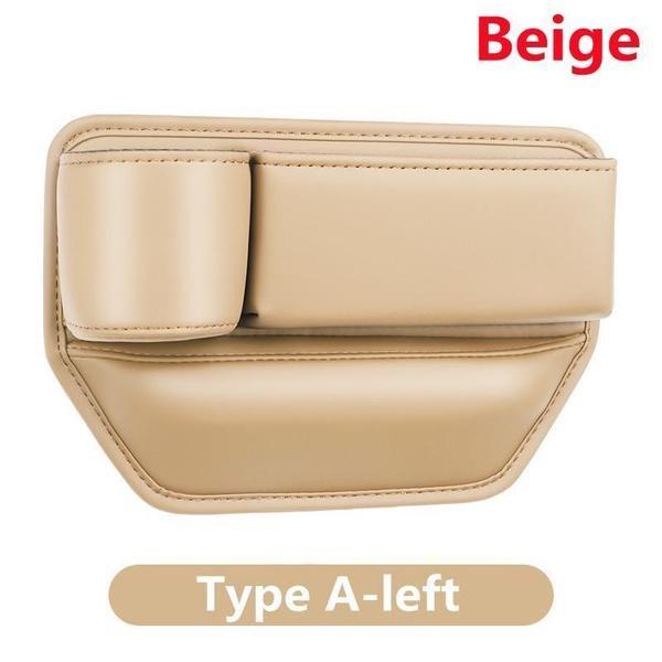 1Pc  Universal Car Seat Gaps Storage Box With Cup Holder, PU Leather Storage Box, Car Front Seat Gaps Filler, Car Interior Accessories