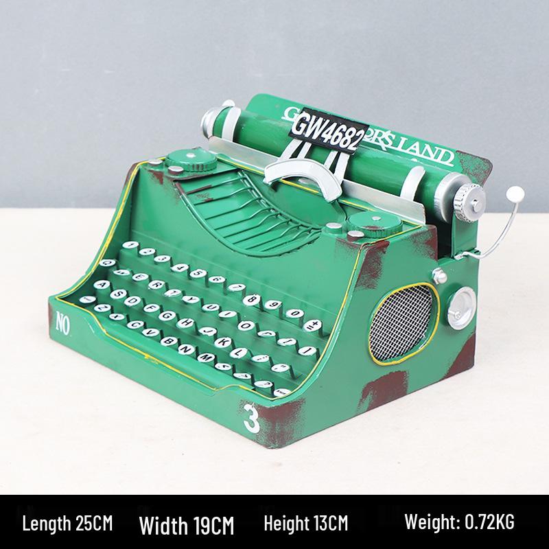 Vintage European Typewriter Iron Art Decor for Photography & Shop Windows