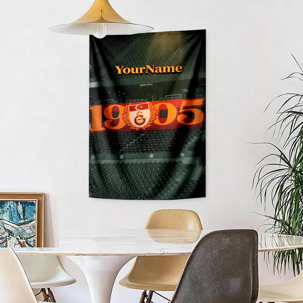 Galatasaray Vlastní Jméno Nástěnná Dekorace Gobelín Umění Pro Památku Domácího Mazlíčka Narozeniny Svatba Večírek Pozadí Rodinný Dárek
