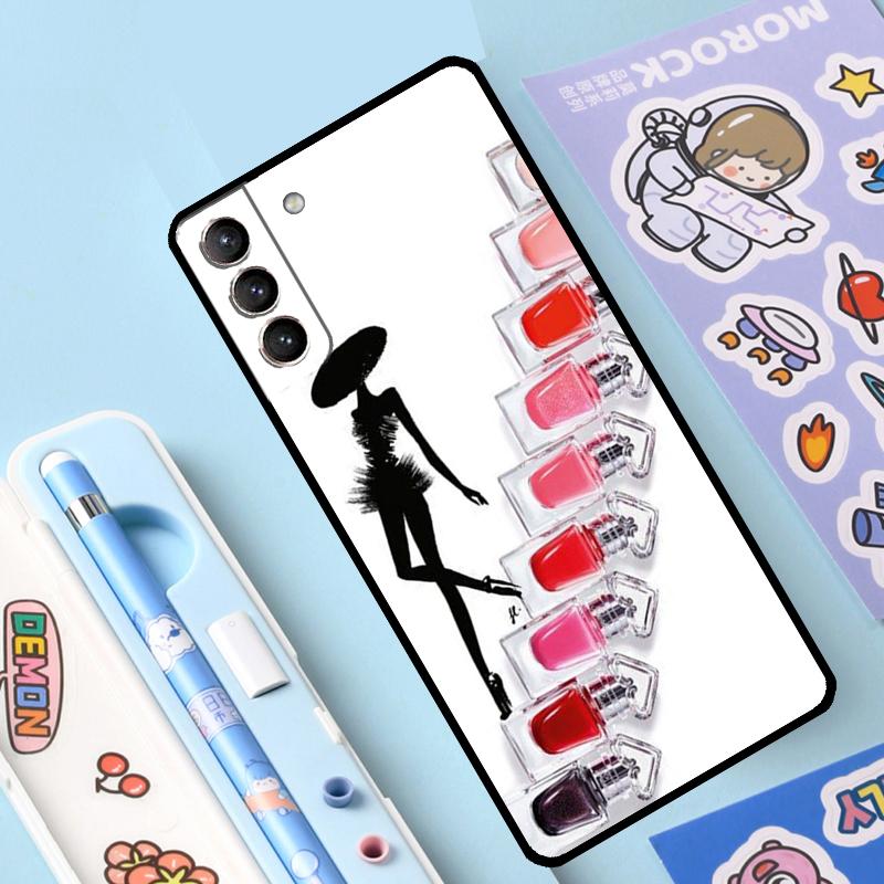 

Косметика лак для ногтей чехол для Samsung Galaxy S23 S22 Ultra S21 Plus S8 S9 S10 Note 10 20 Ultra S20 FE S21 FE чехол Galaxy S20Ultra