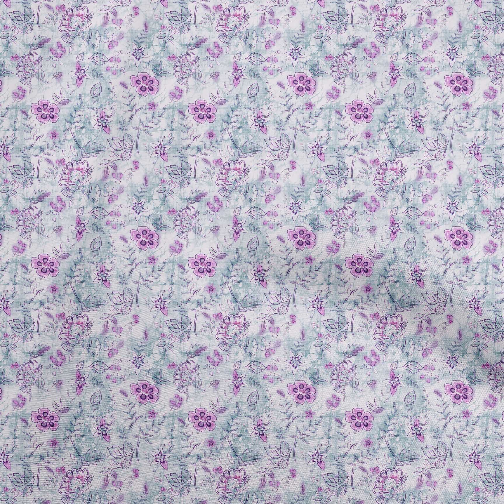 

oneOone Cotton Flex Light Green Fabric Batik Fabric For Sewing Printed Craft Fabric By The Yard 40 Inch 42 Inch Wide - Viscose Chiffon фіолетовий