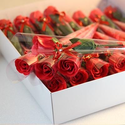 5 PEZZI Bella Rosa di Sapone Fiore Giorno degli Insegnanti San Valentino Regalo Creativo
