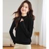 SNOWFLYING Women's Mock Neck Long Sleeve Knit Top