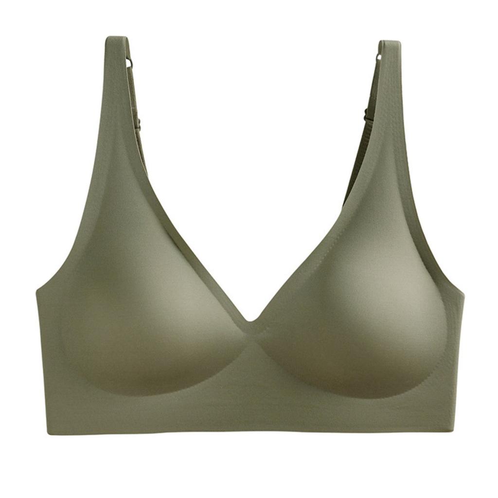 Non Marking Underwear, Women's, Gathered Thin Style, No Steel Ring, Cinched Breast, Anti Sagging, Soft Support, Bra