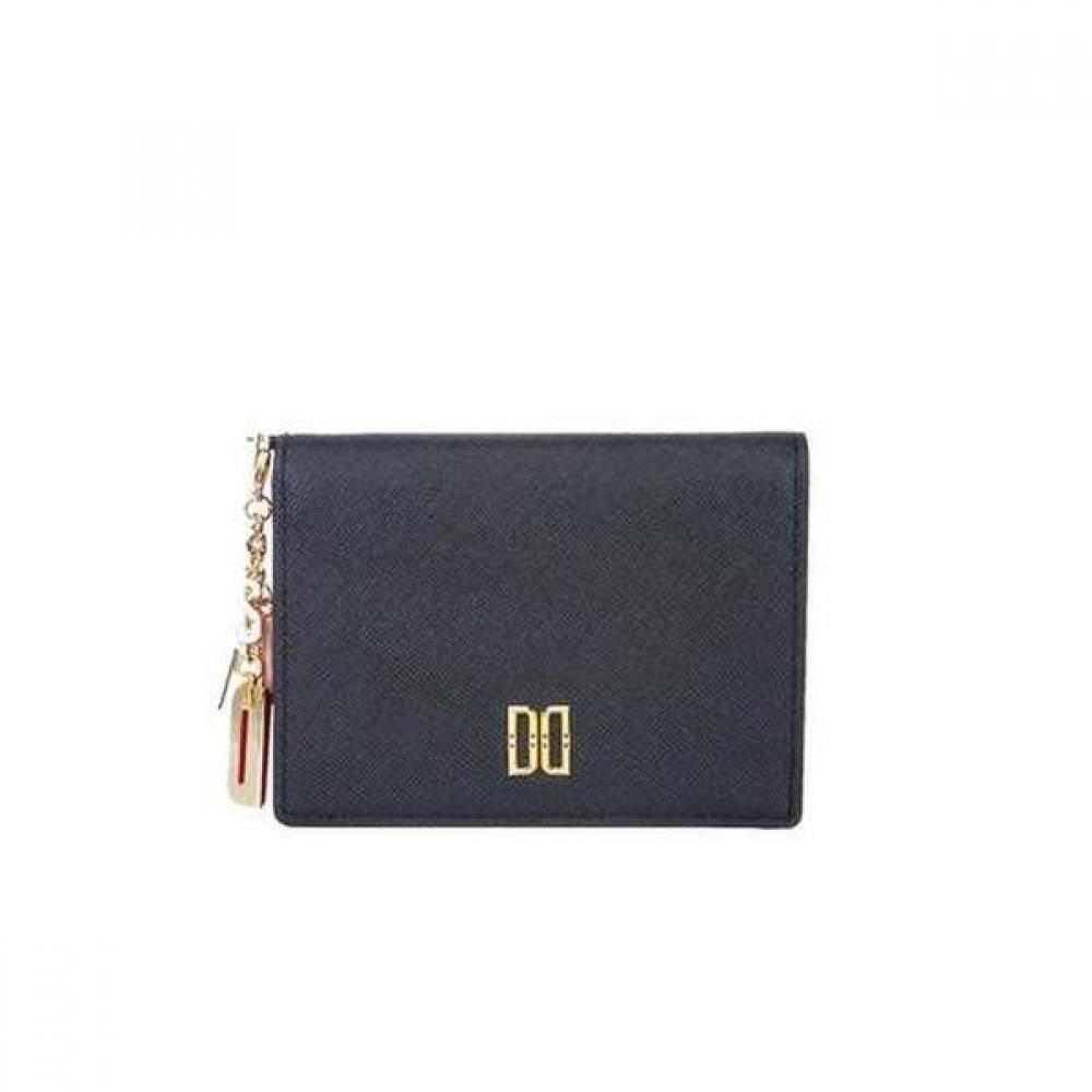 

Daks Black Color Block Charm Card Wallet Dcwa1e012 Single option
